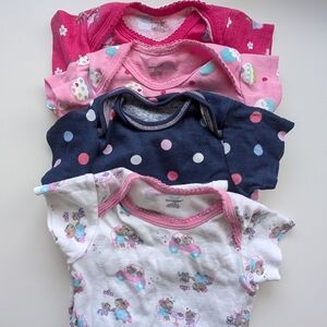4 Piece Cute Baby Girl Onesie Bundle